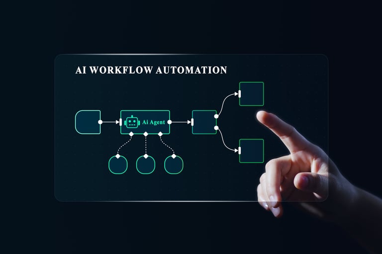 Finance leader overseeing an AI workflow with human-in-the-loop review controls