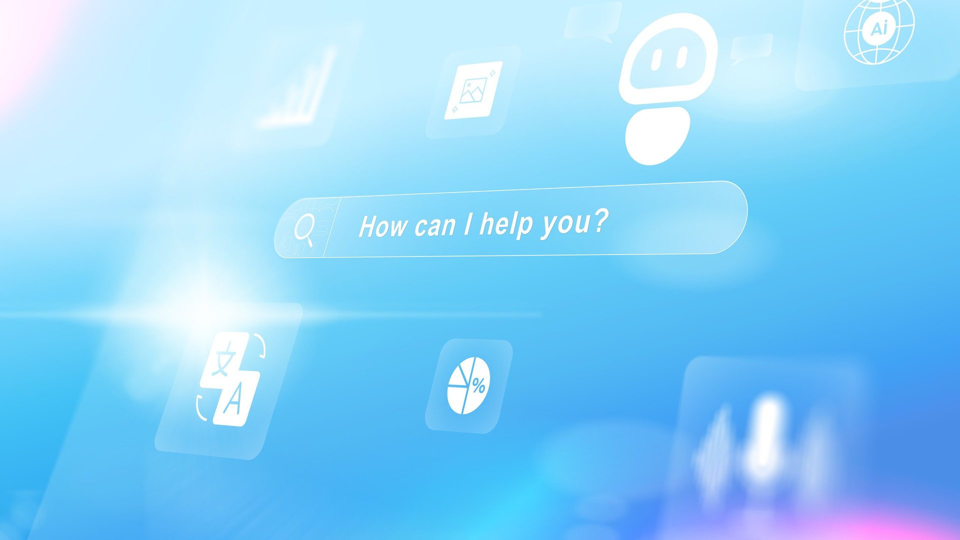 A person engages with an AI interface that prompts for help in a digital setting.